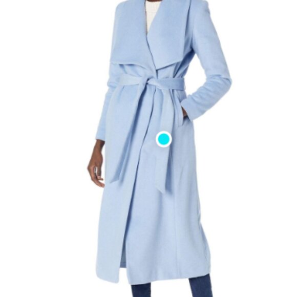 Cole Haan Blue Trench Coat 2x - Picture 1 of 8